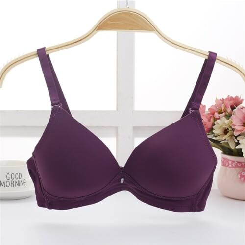 Solid Sexy Deep V Push Up Brassiere Beading Triangle Cup Wire Free Underwear Seamless Invisible Lingerie Bras Unlined Thin Bras