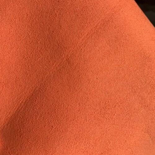Orange 1.4mm thickness Super fiber microfiber double face suede fabric material