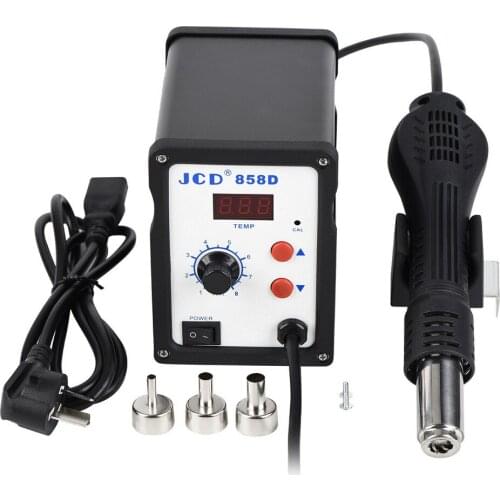 858D Hot Air Gun Portable BGA Rework Solder Station Hot Air Blower Hair Dryer Soldering Hairdryer 858 858D 8586 Ceramic Heater
