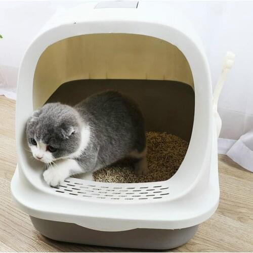 Fully Enclosed Cat Litter Box Large Anti-spatter Drawer Top Into Cat Toilet Deodorization Extra Large Oversized Cat Supplies