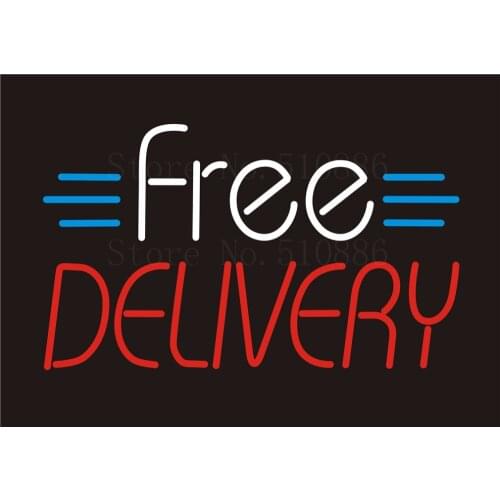 Custom NEON Sign Board Free Delivery Business GLlass Tube Bar Club Pub Display Store Shop Light Signboard Signage Signs 17*14"