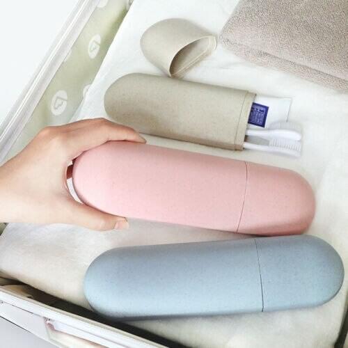 Portable Travel Toothpaste Toothbrush Holder Cap Case Storage Cup Plastic Box