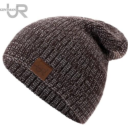 New Unisex Hat URGENTMAN Casual Beanies For Men Women Hip-hop Knitted Winter Hat Male Acrylic Crochet Ski Beanie Hat Female Cap