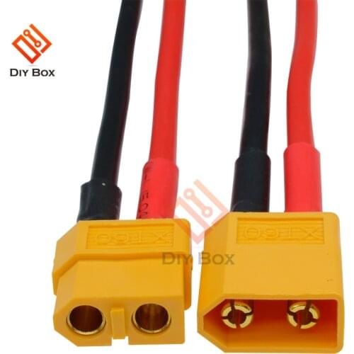 1 pair of XT60 Battery Male Female Connector Plug with Silicon 14 AWG Wire for 7.4v 11.1v 14.8v 22.2v battery 10cm / 100mm
