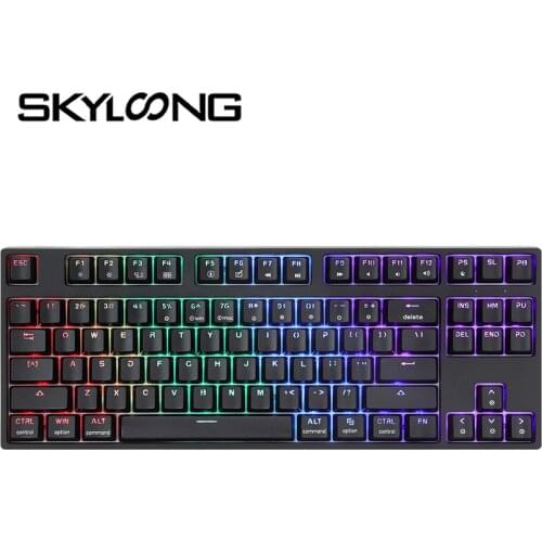 SKYLOONG GK87 USB Mini Teclado Mecánico Pc Gaming Keyboard ABS Key/Wired Connection USB Type C RGB Keyboard Backlight DIY Light