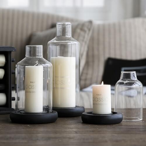 Nordic Modern Glass Candlestick Windproof Candle Holders Ornaments Set Table Centerpiece Candlelight Dinner Bougeoir Gift FC554