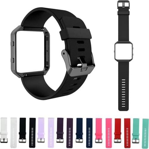8 Colors Sport Wristband for Fitbit Blaze Watch Soft Silicone Watch Band for Fitbit Blaze Watch Replacment Strap with Spring Bar
