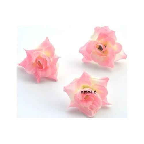 A9 Home &wedding decoration silk flowers artificial flowers Simulated Rose 4CM Curly Lace Flower DIY Hairpin Ring Silk Rose