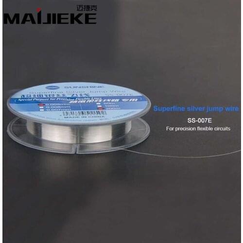 MAIJIEKE 0.009mm 200M Superfine Silver Jump Wire Replacement For Precision Flexible Circuits Phone Screen Repair Tools