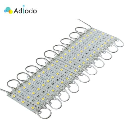 LED Module 5050 3 LED DC12V Waterproof Advertisement Design LED Modules White RGB Color Super Bright Lighting 10PCS/Lot