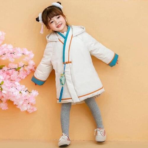 Girl Thick Warm Kids Autumn Winter Parkas Children Girls Jackets 3 Colors Outerwear Girls Coats For 100-150cm Cotton Outerwear