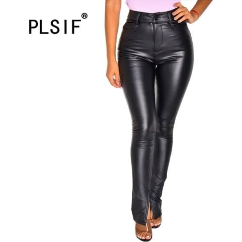 All Black High Pockets Hip Skinny Pants Sexy Tight Club Party Lady Fashion Sheath Trouser Young Party Pants