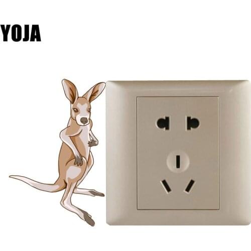 YOJA Kangaroo Colored Switch Sticker Decor Living Room Bedroom Wall Sticker 8SS0943