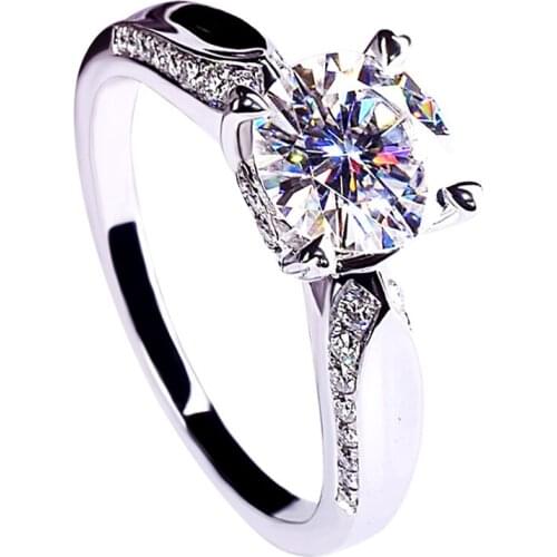 Heart-shaped Four-claw 925 Sterling Silver Womens Rings Luxury Exquisite Unique Elegant Engagement Anniversary Party Lovely Gift