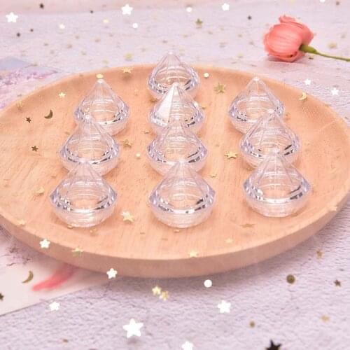 10Pcs/Set 5g Mini Cosmetic Empty Jar Pot Diamond Cream Box Eyeshadow Makeup Face Cream Container Portable Refillable Bottles