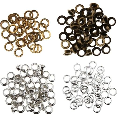 100pcs Crafts Ornaments Round Grommets Metal Eyelets Buckle DIY Clothing Decoration 11mm Mixed