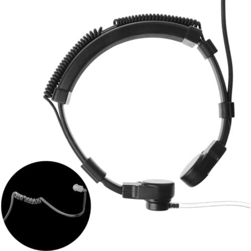 2-Pin PTT Throat Microphone Earpiece Mic For Baofeng UV5R Radio Walkie Talkie-M35