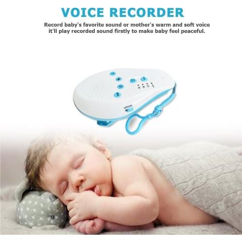 2021 Baby Sleep Soothers Sound Machine White Noise Record Voice Sensor For Home Office Travel Blue