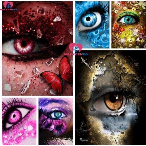Diy diamond painting full round 5d diamond painting accessories foamiran for needlework pictures of diamond embroidery icon eyes