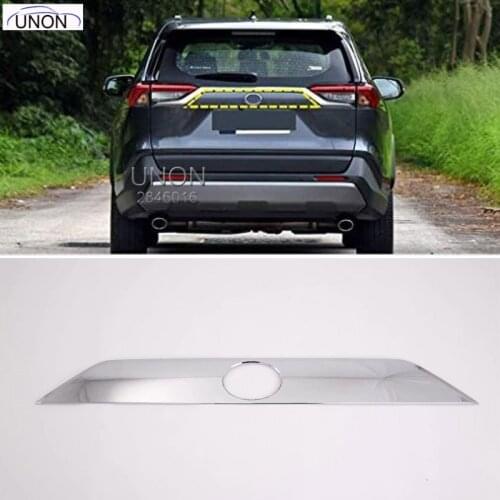 Car Accessories Rear Boot Trunk Lid Molding Trim ABS 1pc for Toyota RAV4 XA50 2019+ (ABS Glossy Chrome)