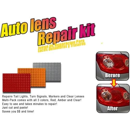 Car Taillight Crack Repair Kit DIY Grid Pattern Auto Signals Light Repairing Set Quick Fix Cracked Lamps Smooth Surface Polish
