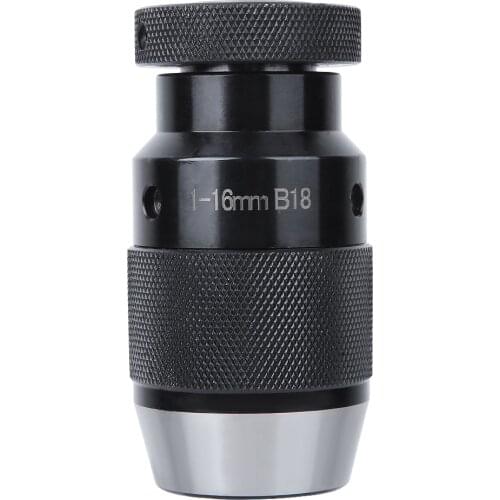 B18 Lathe Automatic Locking Drill Chuck Self Tighten Drill Chuck CNC Parts 1-16mm Clamping Range