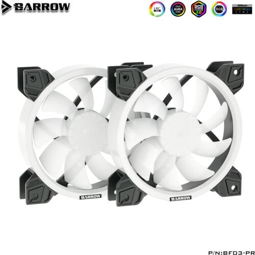 Barrow PWM ARGB 120 Fan, Case Radiator Fans, 5V 3PIN Lighting motherboard AURA SYNC