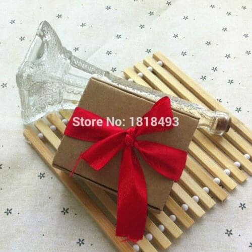 Free shipping 6x6.6x2.5cm retro kraft packing box/flat cardcse/bill collection box/50 pcs a lot