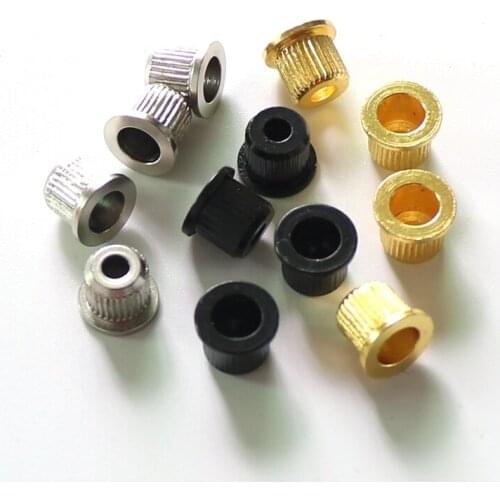 Free Shipping guitar parts 6pcs/set 10mm Guitar String Ferrules in Nickel Color guitar body ferrule