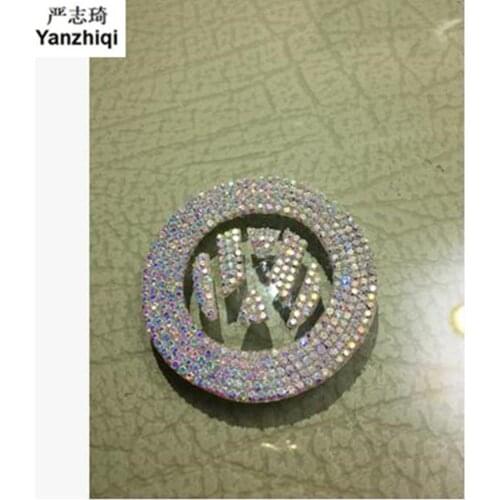 Free shipping High quality The steering wheel diamond modification logo for VW Tiguan GOLF Sagitar POLO LAVIDA BORA magotanJETTA