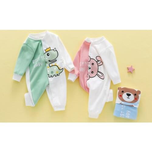 Toddler Rompers Autumn Animal Casual Baby Boys Jumpsuits Clothing Cartoon Cotton Short Sleeve Pajamas For Girl Newborn Sleepwear