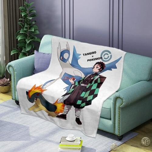 3D Death-blade Dream Anime Printed Flannel Blanket Warm Quilt Cover Travel Office Home Bedding Soft Winter Warm Blanket for Kids