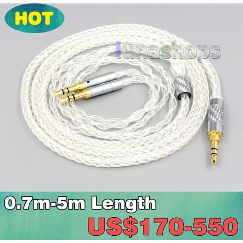 Pure Silver Gold Palladium Alloy Headphone Cable For TAGO T3-01 T3-02 studio Klipsch HP-3 Heritage 3.5mm Pin headphone LN007042