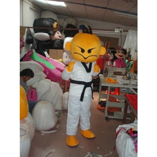 Kung Fu Boy Mascot Costumes Suits Outfits Cosplay Party Game Dress Adult Size