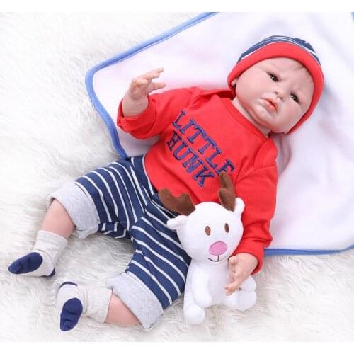 Bebes reborn doll 55cm Baby girl boy Dolls lol soft Silicone Boneca Reborn Brinquedos childrens day gifts toys bebe plamate