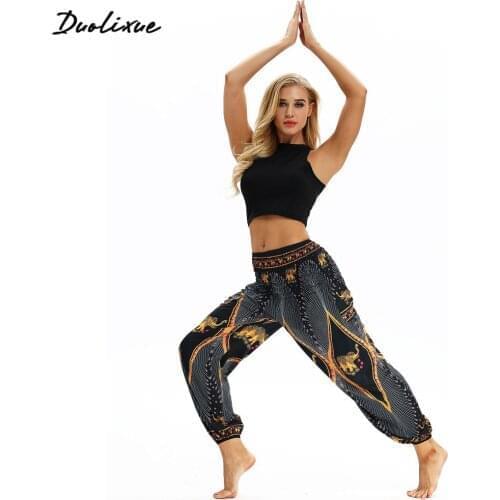 2019 Hot Sale Feminino New Summer Sexy Floral Print Loose Breathable High Quality Gym Leggings Legging Yoga Soft Yoga Leggins