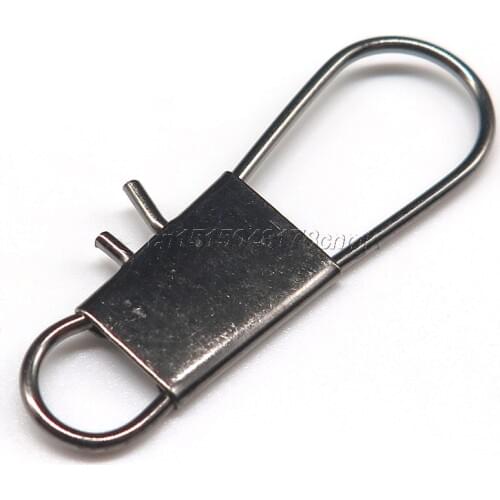 Minfishing 100pcs/lot fishing snap type B Stainless Steel Fishing hooks Swivel snap Safety Connector fishing Tackle