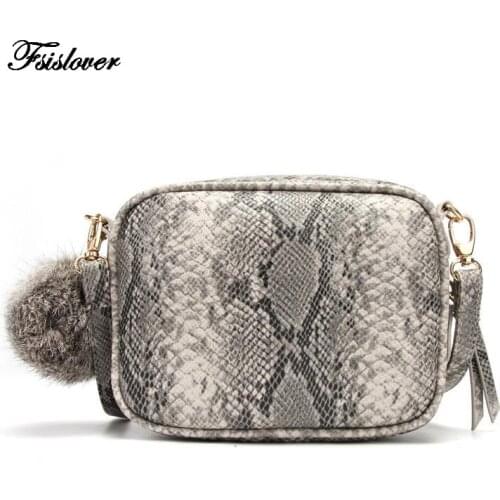 Retro Serpentine Snakeskin Leather Mini Small Women Crossbody bag womens handbag messenger shoulder bag Totes Bolsa Feminina