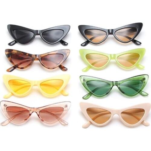 Fashion Sunglasses Jelly Color Sun Glasses Unisex Oversize Frame Goggles Anti-UV Spectacles Cat Eye Eyeglasses Ornamenta A