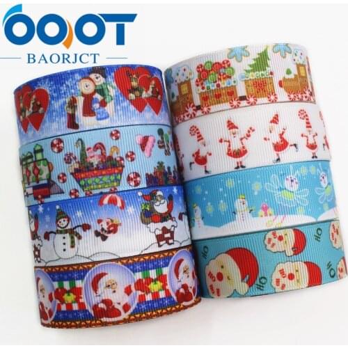 OOOT BAORJCT I-19713-11,22mm,10yard Christmas series Cartoon grosgrain ribbons,bow cap accessories and decorations,DIY materials