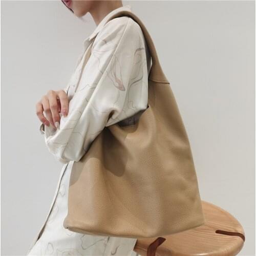 First Layer Cowhide Leather Hobos Bag Large Shoulder Bag Shopper Women Retro Dumpling Bags Casual Ladies Handbag Drop Shipping