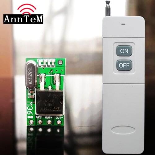 ANNTEM 6V13.8V12V9V24V36V 1CH RF DC 12 V RF10A 1 CH Wireless Mini Switch Relay Receiver Remote Controllers 433.92mhz 3000M-1-2