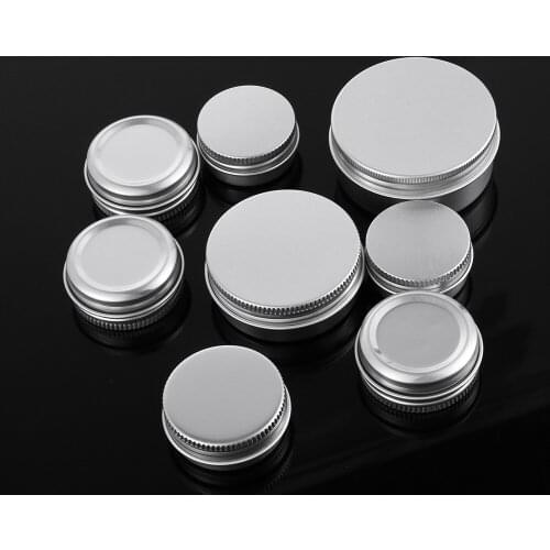 Empty Aluminium Bottle Sample Canisters Cap Makeup Oil Wax Box Reusable Packaging Can Tin Container Cosmetic Pot Jar Upper Screw