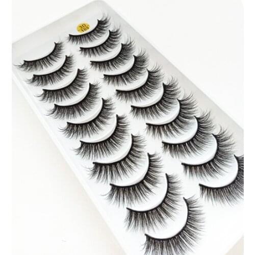 QUXINHAO Wholesale 10 pairs Lashes Eyelashes cilios 3d Mink Lashes wholesale mink eyelashes false eyelashes maquiagem