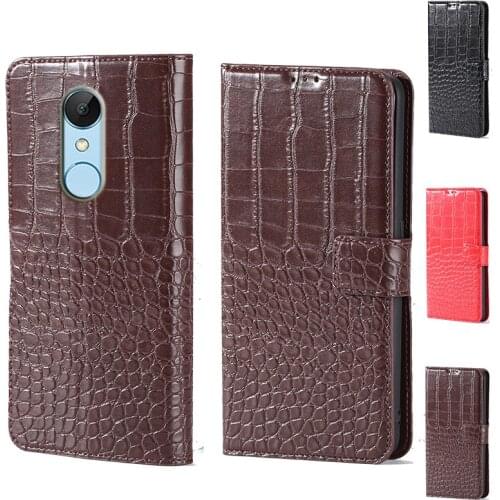 Luxury Crocodile design Flip Leather Wallet Phone Case For Xiaomi Redmi 5 Stand Function Phone cover card slot