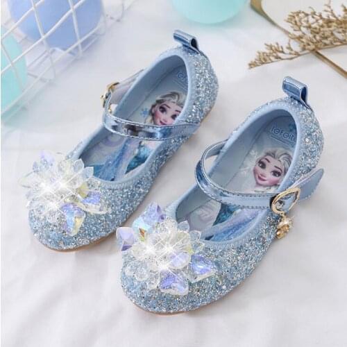 Disney Frozen Crystal Shoes For Baby Girls Childrens Dance non slip Soft Soled Princess Shoes Cartoon Elsa Shoes Girls Sandals