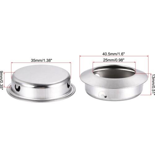 Uxcell Finger Flush Pull Handle, 22pcs 25mm/0.98" Hole Dia, Inclined Plane Recessed Drawer Door Pull, Silver Tone