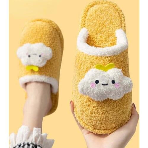 Women Winter Home Slippers Cartoon Shoes Non-slip Soft Winter Warm House Slippers Indoor Bedroom Lovers Couples Floor Shoesrt65