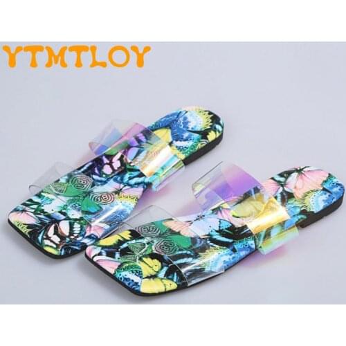 Plus Size Slippers Women 2021 New Womens Shoes European And American Color Matching Outer Wear Flat Beach Sandals And Slippers