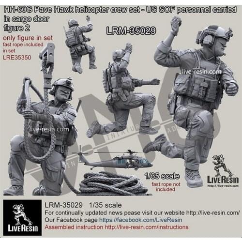 Live Resin LRM-35029 1/35 HH-60G Pave Hawk Helicopter Crew Set